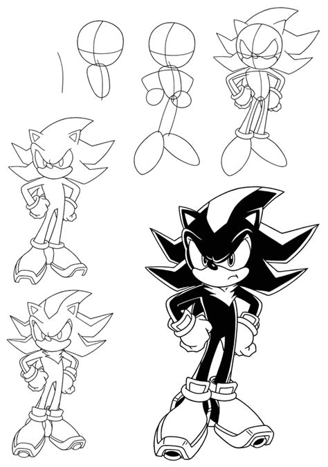 How To Draw Shadow The Hedgehog Dave Windett Comics And Illustration