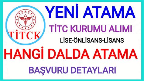 YENİ ATAMA LİSE ÖNLİSANS LİSANS TÜRKİYE İLAÇ VE TIBBİ CİHAZ KURUMU YENİ