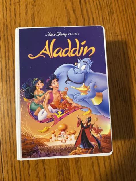 RÉPLIQUE VHS WALT Disney Classic Aladdin avec figurine en jasmin EUR 3