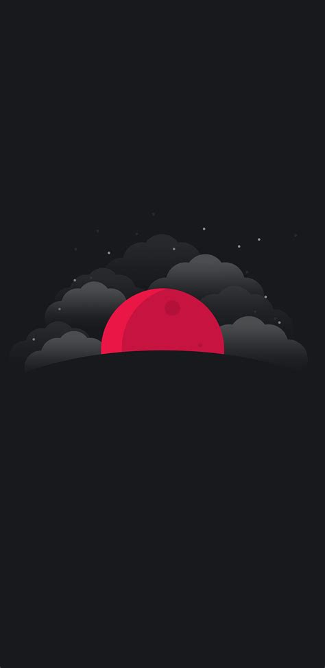 Wallpaper Black Background Moon Minimalism Clouds 1440x2960 Rogerferraro256 1963505