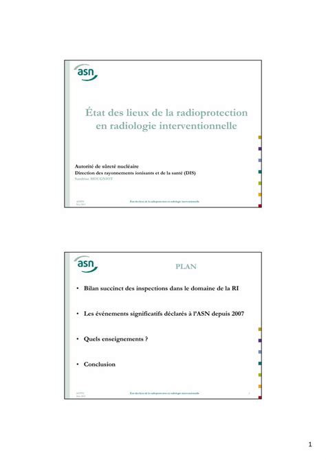 Pdf Tat Des Lieux De La Radioprotection En Radiologie Afppe