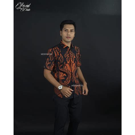 Jual MENSBATIK Batik Pria Kemeja Batik Batik Pria Lengan Pendek