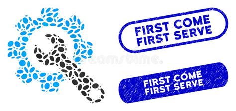 First Come First Serve Sign Or Stamp Stock Vector Illustration Of Concept Consumerism 161369038