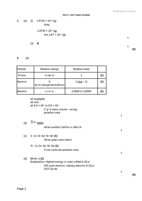 A Level Chemistry Practice Questions Answers