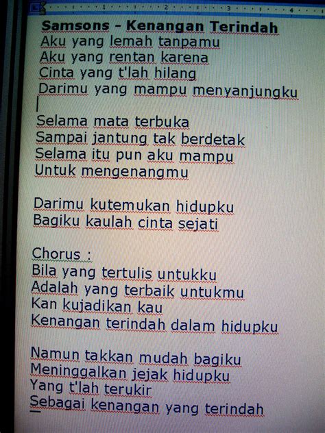 Samsons Kenangan Terindah Mp3 | LEMBAR EDU