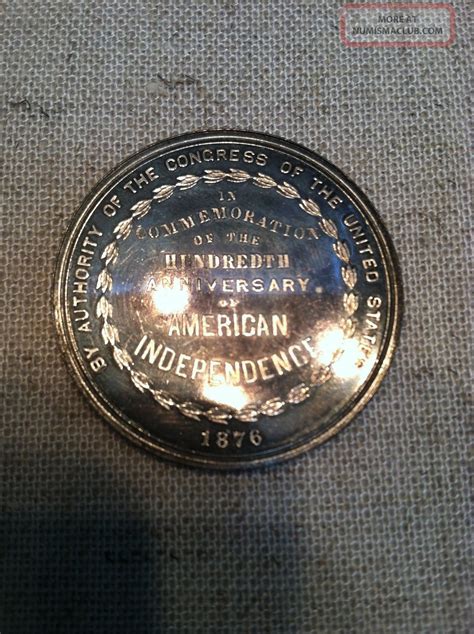 100 Authentic 1876 Us Silver Proof Centennial Medal