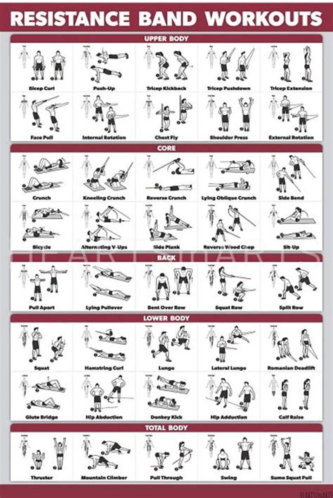 Resistance Band Workout Chart Resistance Band Exercises | Etsy in 2022 ...