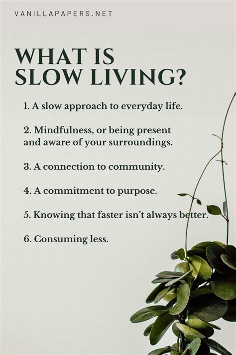 How To Start A Slow Living Lifestyle Infographic Artofit