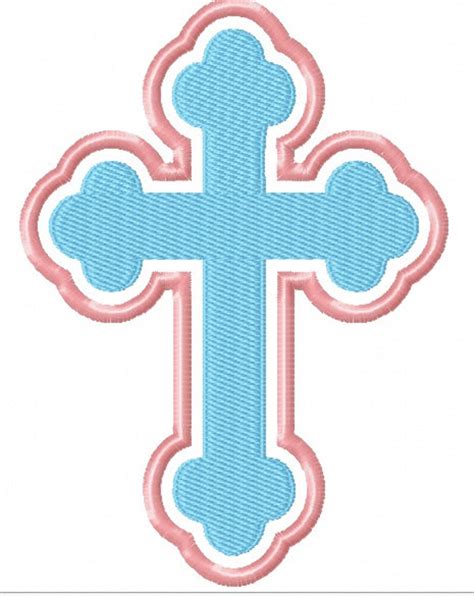 Cross Christening Cross Machine Embroidery Design Instantly Etsy