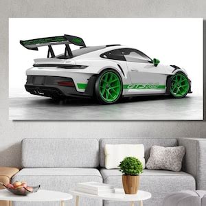 Porsche Gt Rs Framed Canvas Wall Art Poster Porsche Canvas Print