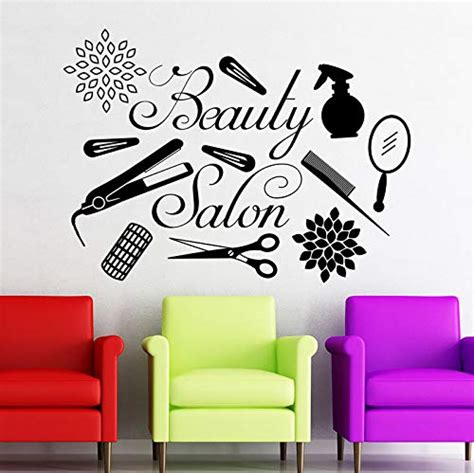 Buy Roonir Salon Wall Stickers Beauty Salon Decor Hair Salon Hairdresser Wall Decals Beauty