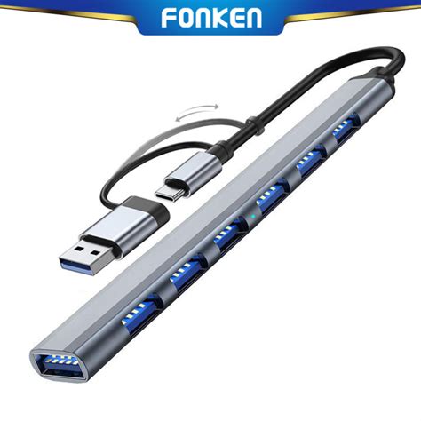 Fonken Ports Usb Usb Hub Docking Adapter Gbps High Speed