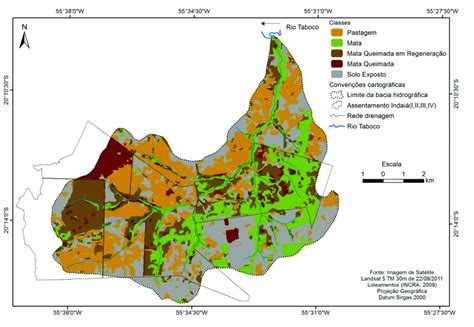 Uso Da Terra E Cobertura Vegetal Da Bacia Hidrográfica Do Córrego Download Scientific Diagram