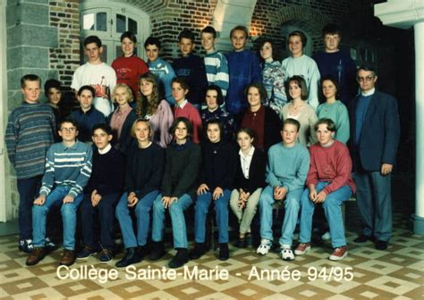 Photo de classe 3eme de 1994 Collège Sainte marie Copains d avant