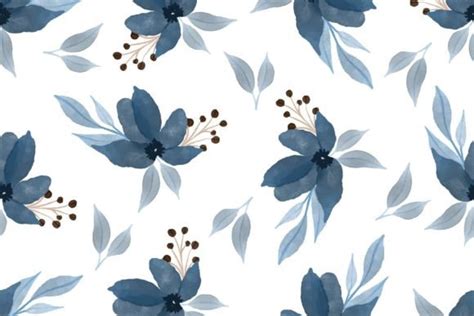 Blue Floral Seamless Pattern for Fabric Graphic by setyawati_elis ...