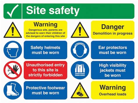 Tablas De Señalización De Seguridad En El Sitio Iso 7010 14 Vector Premium