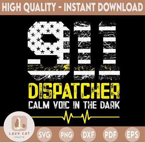 911 Dispatcher Calm Voice In The Dark Svgemergency Svg Ame Inspire Uplift