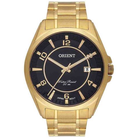 Rel Gio Orient Masculino Casual Dourado Mgss P Kx Elister