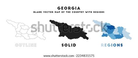 Georgia Map Borders Georgia Your Infographic Stock Vector (Royalty Free ...