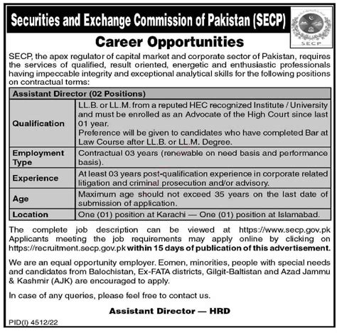 SECP Karachi Careers 2023 Latest Jobs In Pakistan