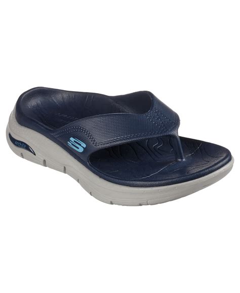 Skechers Women S Foamies Arch Fit Dress Code Flip Flop Thong Sandals From Finish Line In Navy