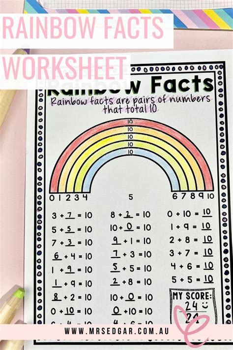 Rainbow Facts Worksheet Rainbow Facts Fun Math Rainbow Activities