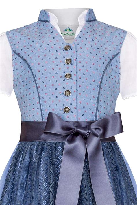 Kinderdirndl Mit Bluse Hellblau Kinderdirndl Trachten M Dchen Gr