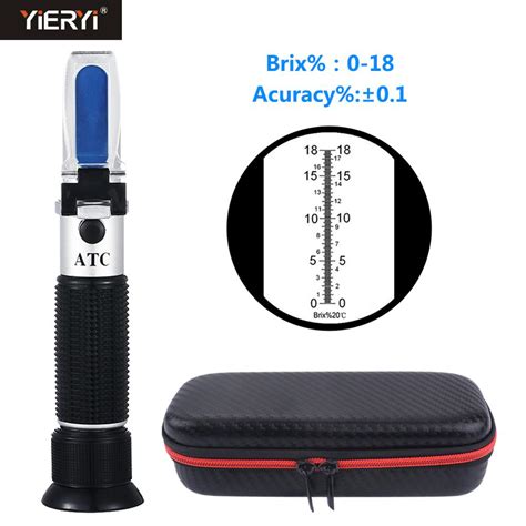 Yieryi Hand Held 0 18 Brix Refractometer For Brix Grandado