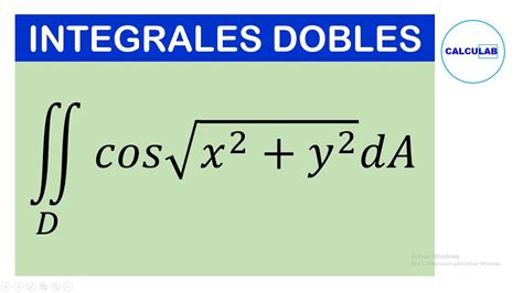 C Lculo De Las Integrales Dobles Usando Coordenadas Polares Ejercicio