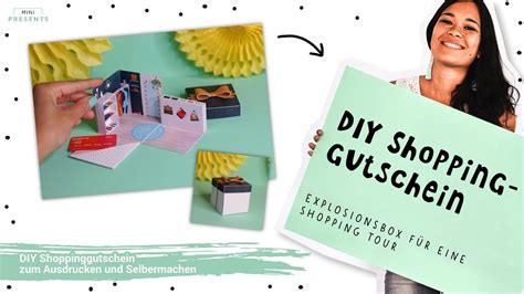 Diy Shopping Gutschein Basteln Gutschein F R Eine Shopping Tour