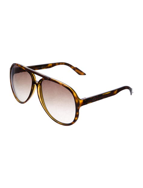 Gucci Tortoiseshell Aviator Sunglasses Brown Sunglasses Accessories