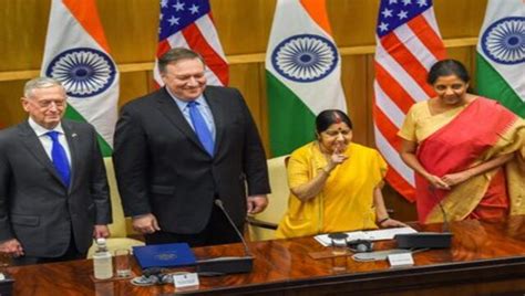 2 Plus 2 Dialogue India Us Sign Key Defence Pact Vow To Work For