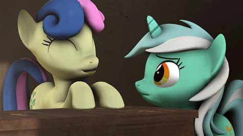 Safe Artist Goatcanon Derpibooru Exclusive Bon Bon Lyra