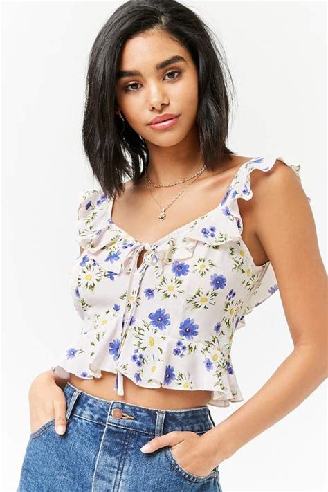 Forever 21 Floral Ruffle Top Fashion Outfits Fashion Outfits