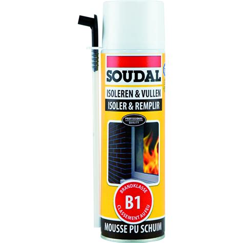 Soudal Pu Schuim Brandvertragend 500 Ml Pu Schuim Isolatie