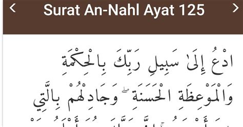 Surah An Nahl Ayat 125 Dan Artinya