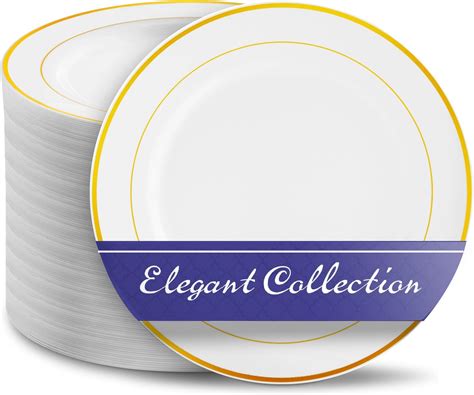 Amazon Munfix Gold Plastic Plates Set Inch Plastic