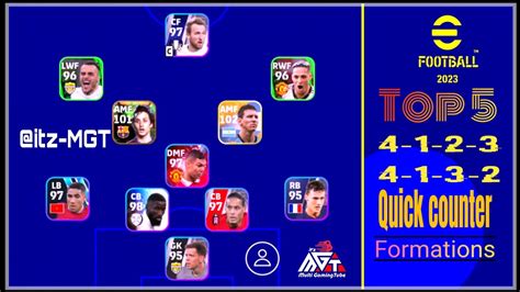 Update 4 1 2 3 Top 5 Quick Counter Formations Efootball 2023 Quick