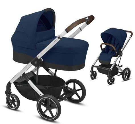 Cybex Balios S Lux Slv Pack Poussette En Avec Nacelle Navy Blue