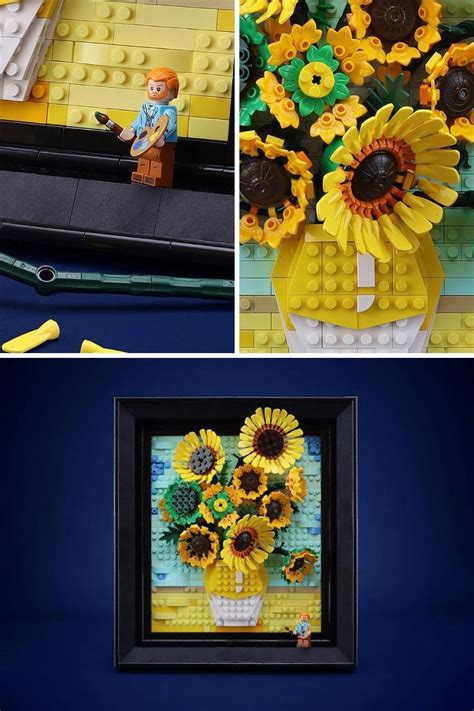 Lego Van Botanical Science Van Gogh Sunflowers Tabletop Accessories