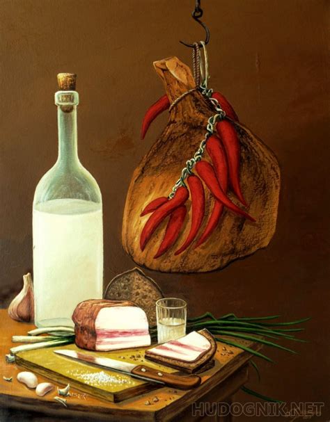 Картина Самогон и сало.. Размеры: 47x60, Год: 2017, Цена: 18000 рублей ...