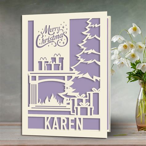 Personalized Christmas Cards 2023 Santa Gift Custom Laser - Etsy