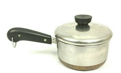 S Era Vintage Revere Ware Tri Ply Qt Saucepan Disc Bottom