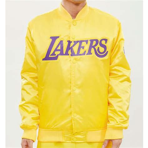 Satin Los Angeles Lakers Wordmark Jacket Jackets Masters