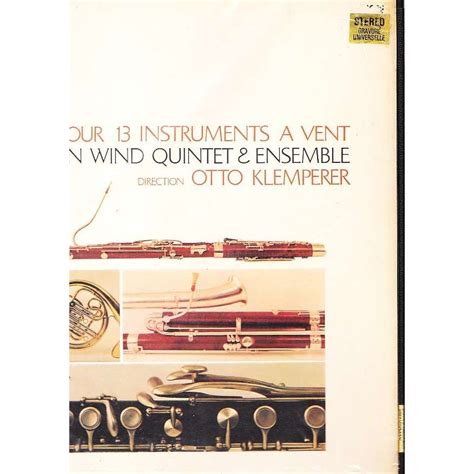 Mozart Serenade Pour 13 Instruments A Vent By Otto Klemperer LP With