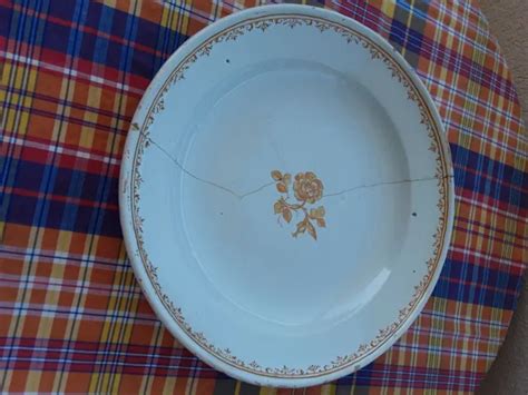 Ancien Grand Plat Rond Poque Xviiie En Fa Ence De Moustiers Eur