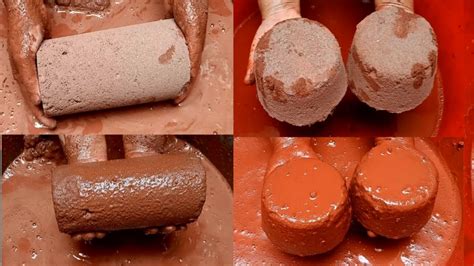 Non Stop Pure Red Dirt Crumbling In Water Paste Play Oddly Satisfying