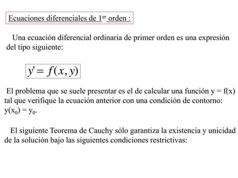 Ppt Ecuaciones Diferenciales De Er Orden Powerpoint Presentation