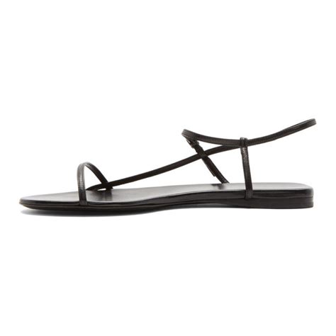 The Row Black Bare Flat Sandals The Row