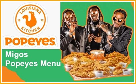 Migos Popeyes Menu 2023 Popeyes Menu